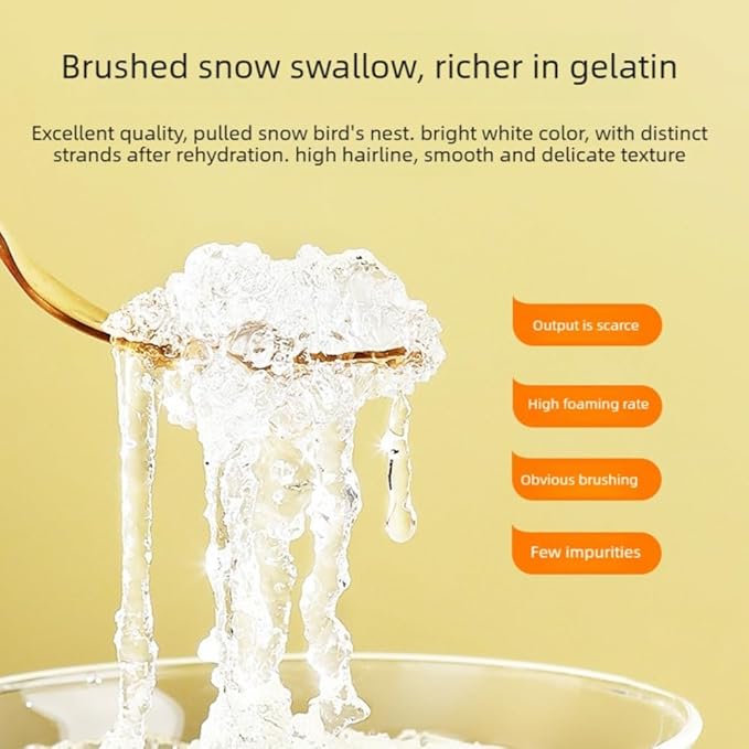 Pure Peach Gum Snow Swallow &amp Saponin Rice Kernel Combo No Impurities Natural Edible Nourishing Ingredients Ready for Stewing Dessert &amp Drinks (250g Snow Swallow)