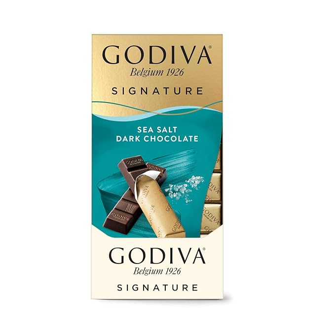 Godiva Chocolatier Signature Mini Bars Sea Salt Dark Chocolate 12-Ct. (8 pc. each)