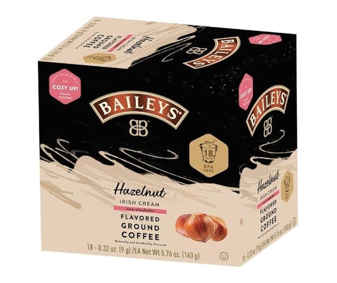 Bailey's Hazelnut Irish Cream Flavored Single Serve Coffee Cups (for Keurig) - 72 Count