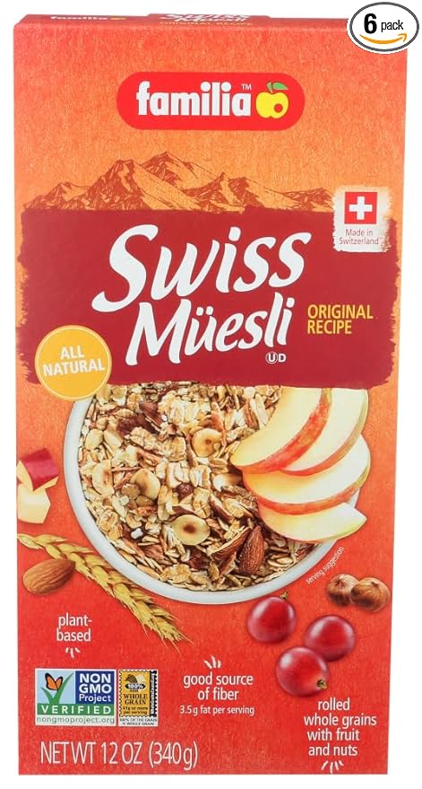 Familia Swiss Muesli Original Cereal 12 oz (Pack of 6)