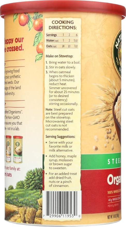 Country Choice Organic Steel Cut Oats 30 Oz