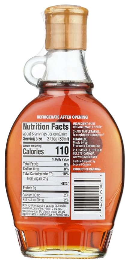Shady Maple Farms Grade a Dark Maple Syrup Glass 24x 8.0 Oz