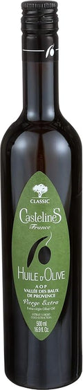 Castelines Classic AOP Vallee Des Baux De Provence 2020 Harvest Cold Extracted Extra Virgin Olive Oil - 0.5 Liter / 16.9 Ounces