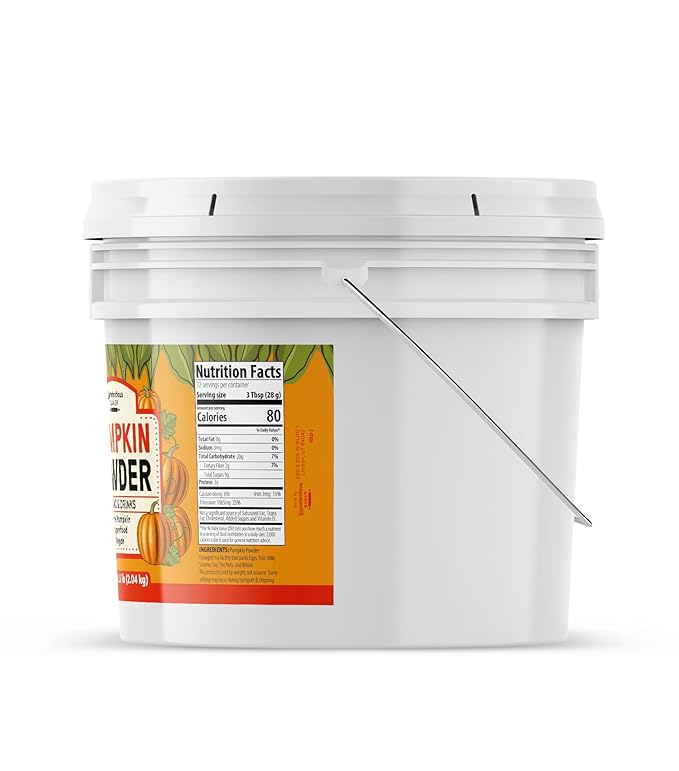 Unpretentious Pumpkin Powder 1 Gallon Baking &amp Food Additive Superfood Pure Pumpkin (4.5 Pound)