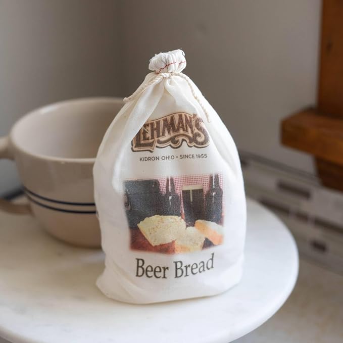 Lehman's Homemade Bread Mix Quick and Easy to Prepare and Bake Hot Delicious 15.25 oz Gift Bag Basic Beer Bread
