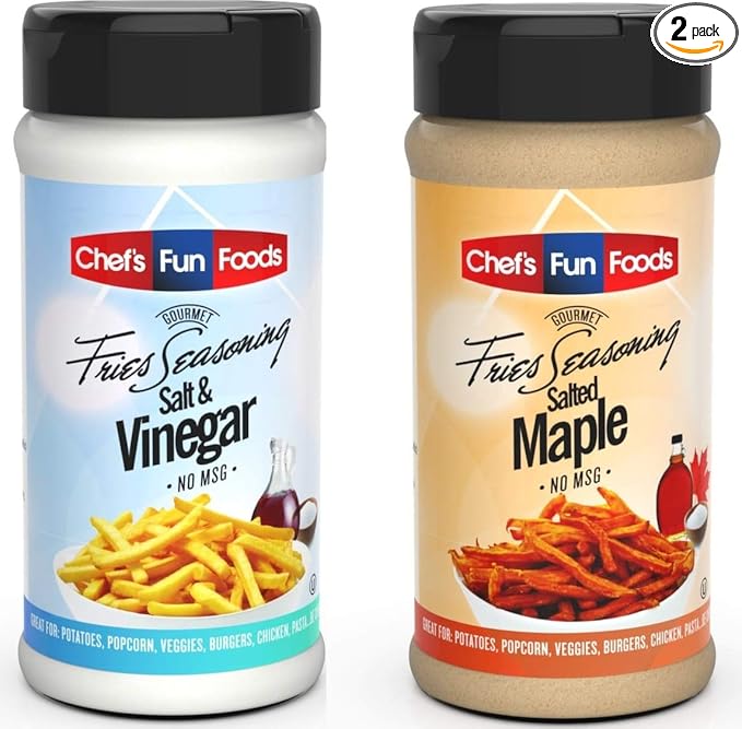 Chef's Fun Foods - Gourmet Fries Seasoning &amp Rub Mix | Kosher Food for Restaurants and Home Cooks | No MSG or Fillers | Great for Fried Foods BBQ Chicken Wings &amp More… (Combo)