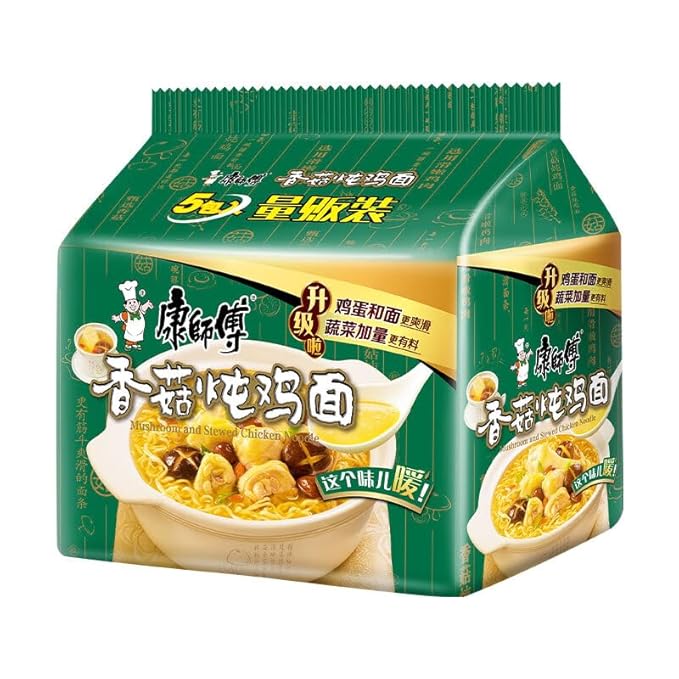 康师傅 方便面 香菇面五连包104g*5袋 泡面袋装速食 方便食品 kangshifu Chinese food instant noodles 104g*5 bags