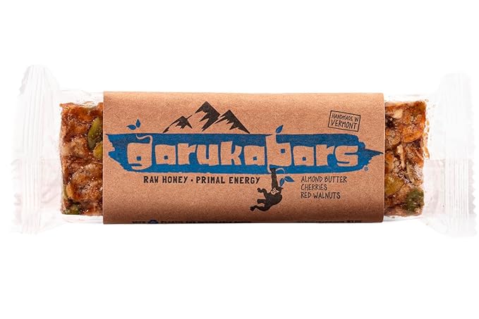 Garuka Bars Energy Bar - Handmade with with Raw Honey - 100% Recyclable Packaging (Red Walnut Protein 20 Bars)