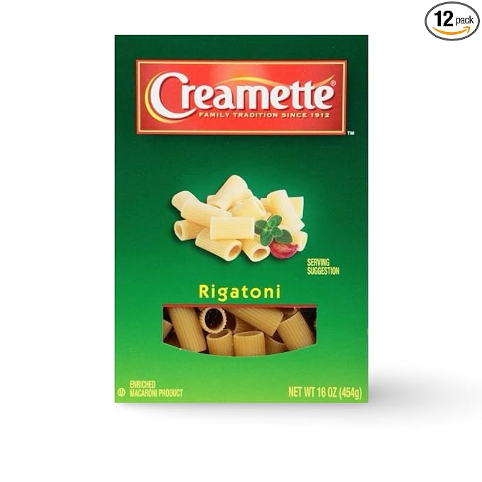 Creamette Pasta Rigatoni 16 Ounces 12 Per Case