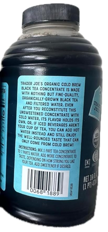 Trader Js Organic Cold Brew Black Tea Concentrate - 2 bottles