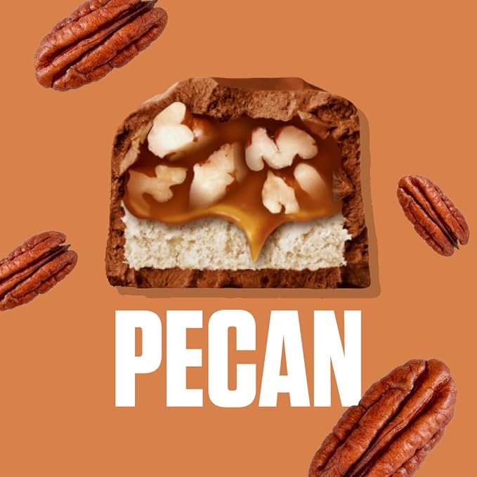 SNICKERS Pecan Milk Chocolate Candy Bar - Full Size Bars Bulk Box Individually Wrapped 24-Pack 33.8 oz
