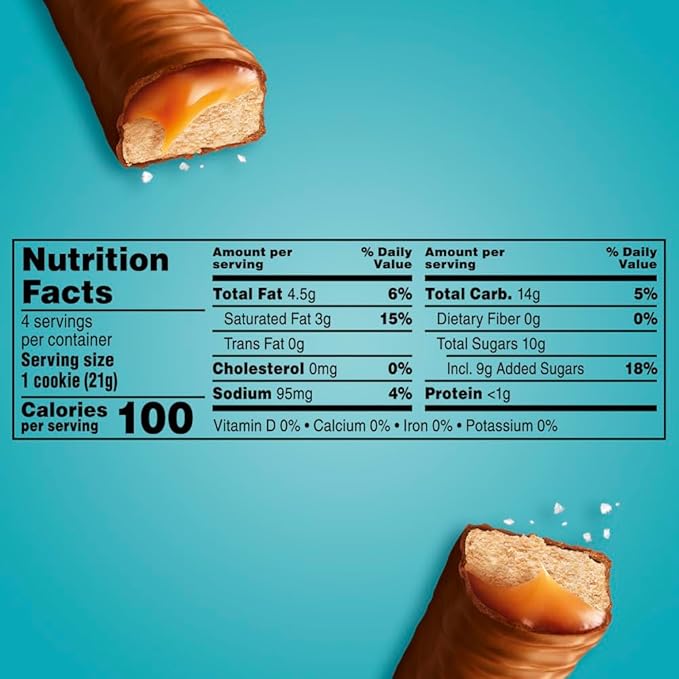 Twix Salted Caramel Chocolate Cookie Candy Bars Share Size Party Candy Milk Chocolate Bulk Box 56.4 Oz 20 Count Bulk Candy Box