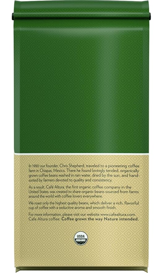 Cafe Altura Whole Bean Organic Coffee Breakfast Blend 2 lb Bag
