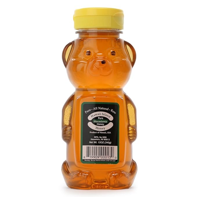 Hawaii Island Honey Macadamia Nut Honey Bear 12 Oz
