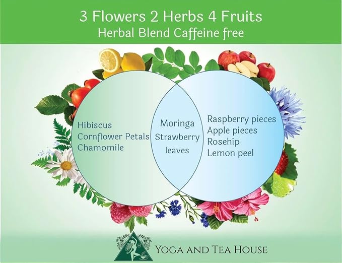 Moringa Tea Herbal Blend Loose Leaf Tea Full Body Cleanse Green Muse Sweet Wellness Tea 15 Organic Tea Bags Yoga and Tea House