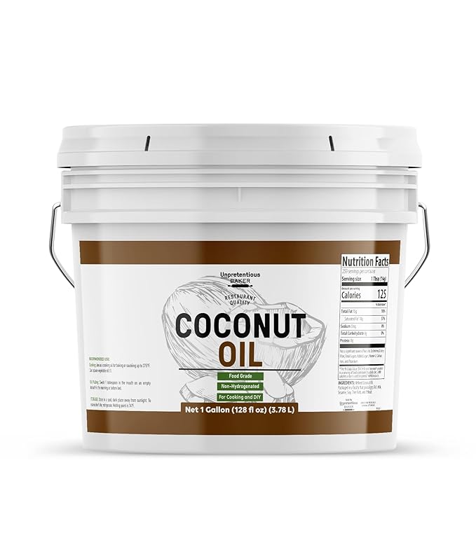 Unpretentious Coconut Oil 1 Gallon Food Grade Non-Hydrogenated Flavorless &amp Scentless