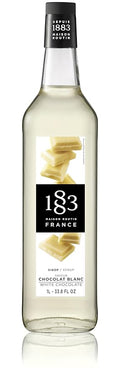 1883 White Chocolate Syrup for Drinks Made in France 1 Liter Glass Bottle
