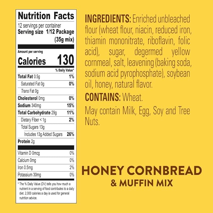 Krusteaz Honey Cornbread and Muffin Mix 15 Ounce (Pack of 12)