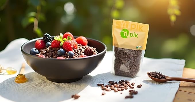 Yupik Organic Raw Cacao Nibs 2.2 lb (35.2 oz) Pack of 6 Gluten-Free Kosher GMO-Free Vegan No Sugar Added No Additives Made from Raw Cacao Healthy Snacks Ideal for Baking &amp Topping