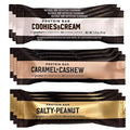 BarbeIIss - High-Protein Snack Bars – Protein Bar Variety Pack (9 Count) 20g Protein No Added Sugar Cookies &amp Cream Salty Peanut Caramel &amp Cashew