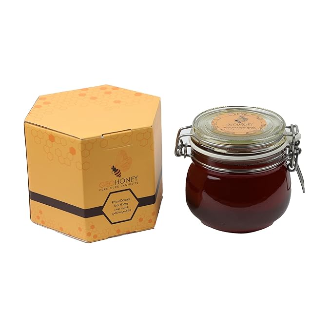 Geohoney Sidr Doany Raw Honey Premium Unprocessed Traditional Remedy 1.5 lb Glass Jar