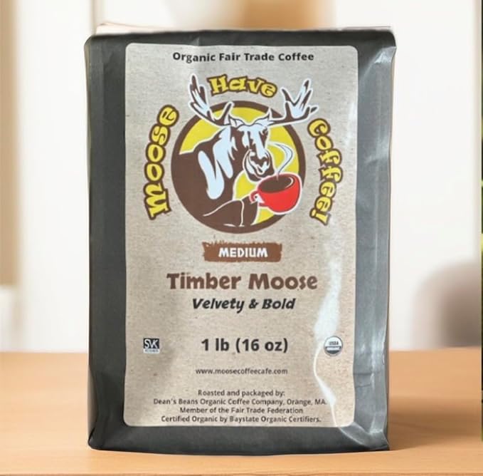 MOOSE HAVE COFFEE! ORGANIC WHOLE BEAN COFFEE – TIMBER MOOSE COFFEE-TM1