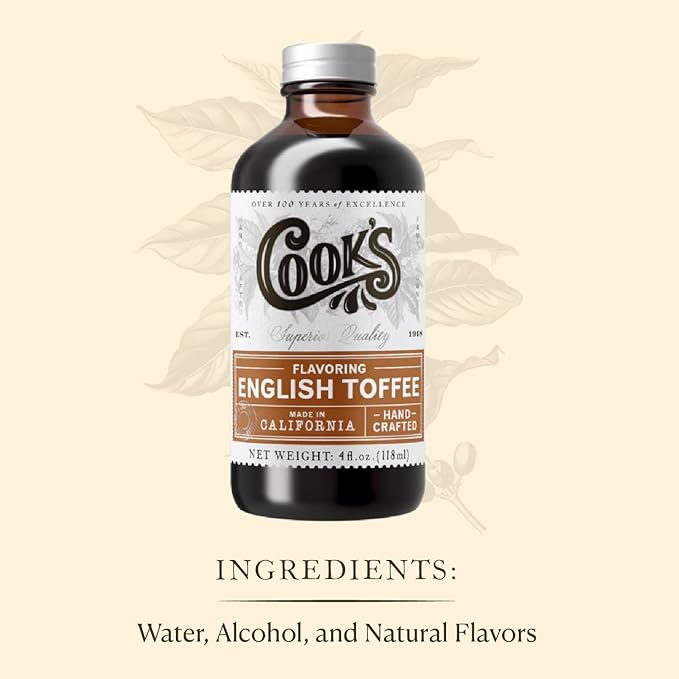 Cook's English Toffee Flavoring for Baking Icing Cinnamon Rolls Scones 8 oz