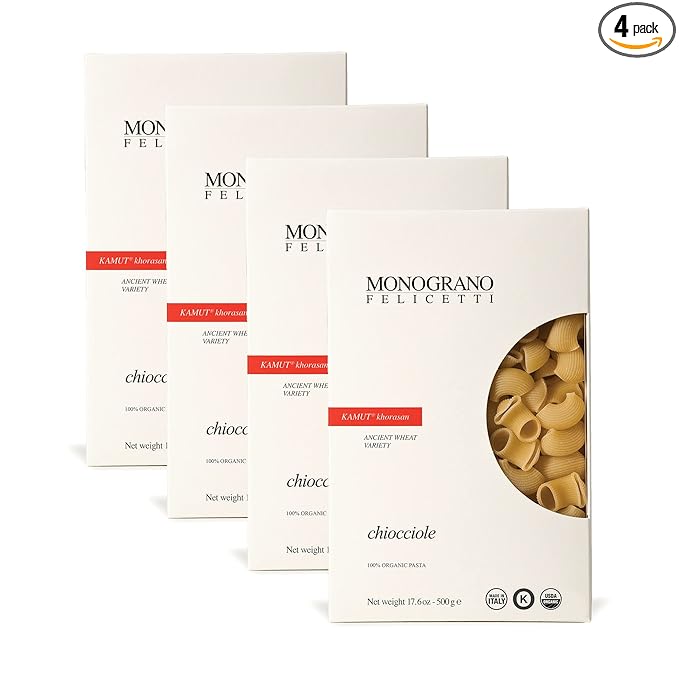 Monograno Felicetti Kamut Chiocciole Pasta Italian Organic Non-GMO 17.6oz (500g) 4 Pack