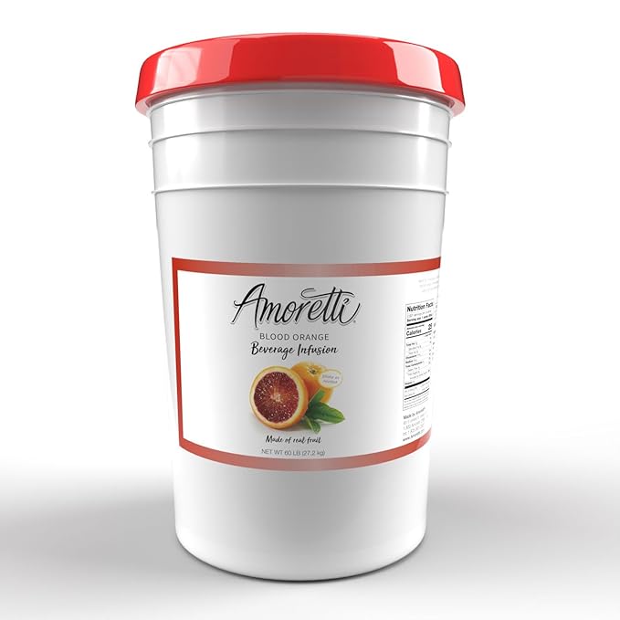 Amoretti - Blood Orange Beverage Infusion Drink Mix &amp Water Enhancer with Pump for Flavoring Cocktails Waters Teas and other Beverages 94 Servings Per Bottle (750 ml) Preservative Free