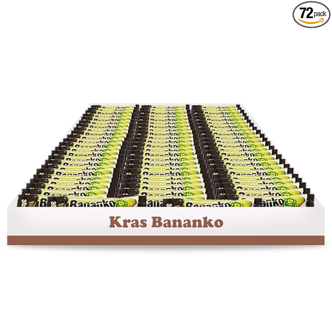 Kraš Bananko 120g - Irresistibly Delicious Mini Chocolate Covered Foam Bananas - Treat Yourself to Every Bite of Sweet Bliss! Pack of 5 (30G 72 Pack)