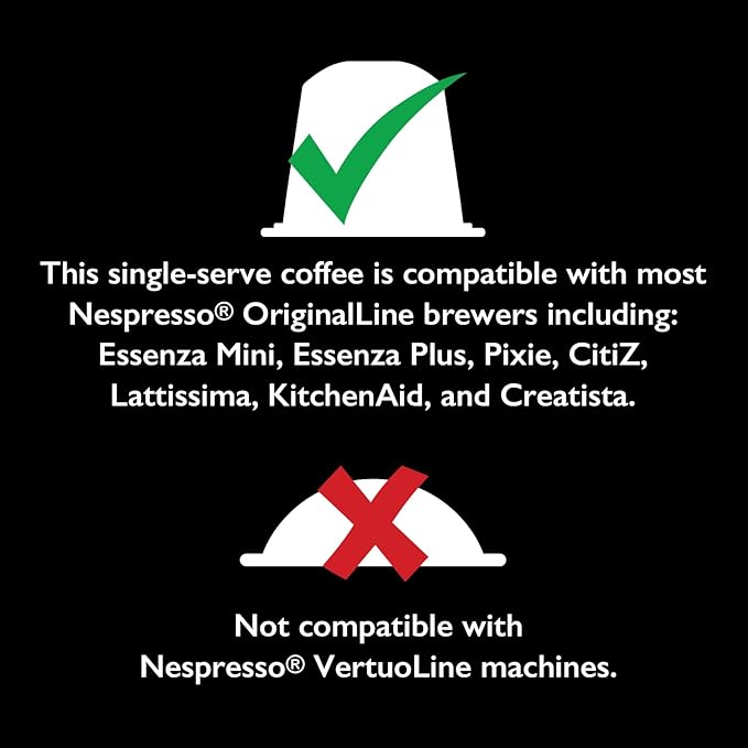 Fresh Roasted Coffee Espresso Pods for Nespresso OriginalLine Italian Craft Espresso Variety 120 Recyclable Aluminum Capsules