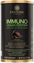 Essential Nutrition - Immuno Vegan - Plant-Based Protein Powder 16g Protein Per Serving Added Amino Acids &amp Multivitamin - Beta Glucan Glutathione Production - Chocolate - 18.2oz