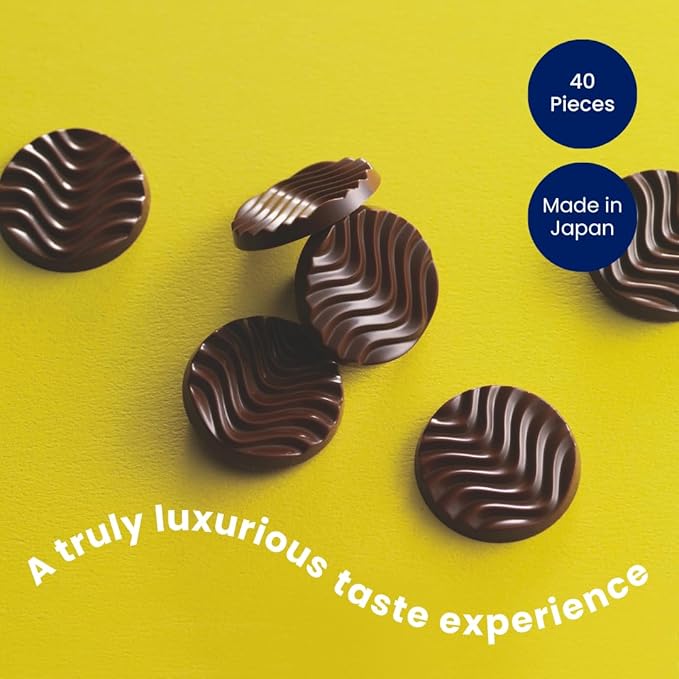 ROYCE' Pure Chocolate Venezuela Bitter &amp Ghana Sweet - Assortment of Bittersweet and Semi-sweet Dark Chocolates | Baking and Desserts | Japanese Chocolate from Hokkaido (40 Pieces of Chocolate)
