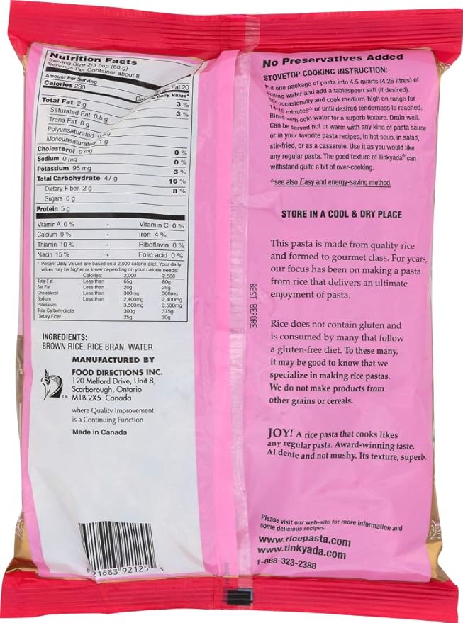 Gluten Free Brown Rice Pasta Spirals 16oz. Pack of 6 Bags