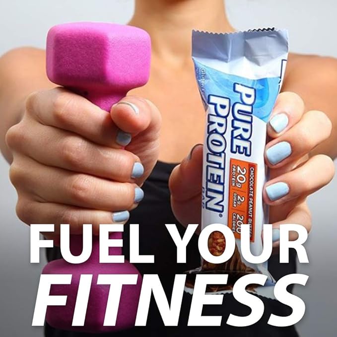 Pure Protein Bars High Protein Nutritious Snacks to Support Energy Low Sugar Gluten Free Chewy Chocolate Chip 1.76oz 6 Count (Pack of 2)