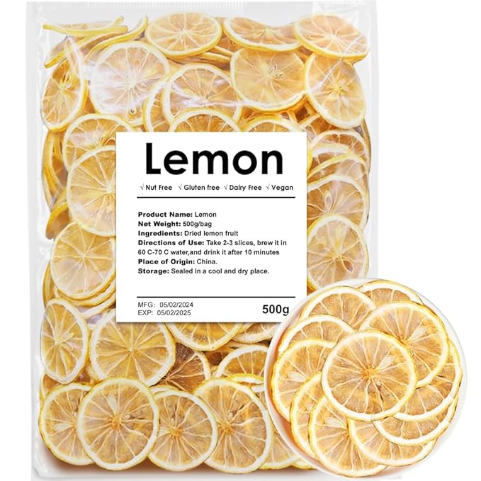 Dehydrated Dry Lemon For Cocktails Dried Lemon 17.6oz/500g 100% Natural &amp No Additives No Sugar Added (17.6 oz)
