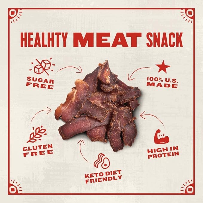 Made by True Beef Sliced Bites Ultimate Variety (2 Ounce Pack of 5) - All Natural Zero-Sugar True Jerky Biltong - High Protein Keto Paleo &amp Whole 30 Diet - Sugar-Free Gluten-Free Carb-Free