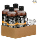 4x Peace River Honey Honey Pineapple Jalapeno 12 OZ Bundle with Measuring Spoon Set – Sweet and Spicy Blend with Pineapple Heat Plus Stainless Measuring Tools – Gift Set (5 Items)
