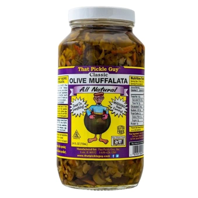 That Pickle Guy New Orleans Style Classic Olive Muffalata Gluten Sugar-Free All Natural Vegan Best with any Deli Rich in Flavor USA Made 24-oz