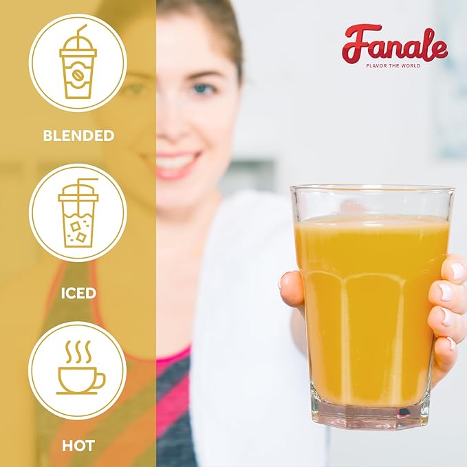 Fanale Premium Mango Bubble Tea Flavoring Powder | Perfect for Baking Smoothies Desserts and Drinks | Instant Flavoring Powder for Boba Milk Tea - 2.2 Pounds (Pack of 20).