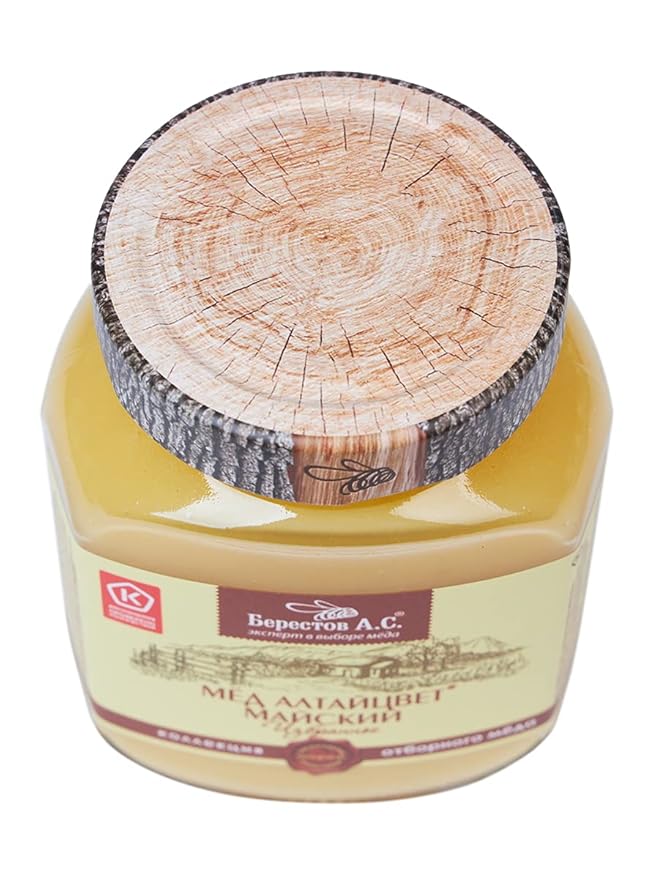 Berestov Altay Flower May Honey 500g/17.74oz Selected Series Natural Premium Organic Russian Honey