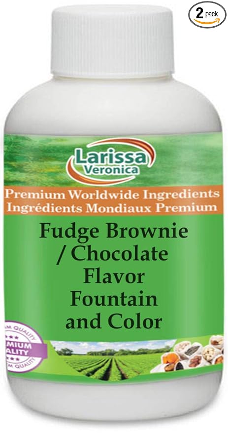 Fudge Brownie / Chocolate Flavor Fountain and Color (16 oz ZIN: 528151) - 2 Pack