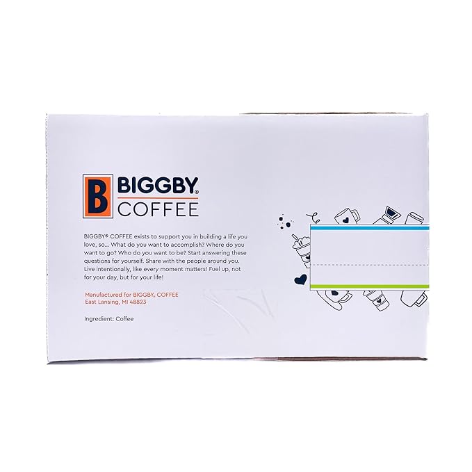 Biggby French Roast Single Serve Coffee Recyclable Plastic Cups 80 Count Box Dark Roast