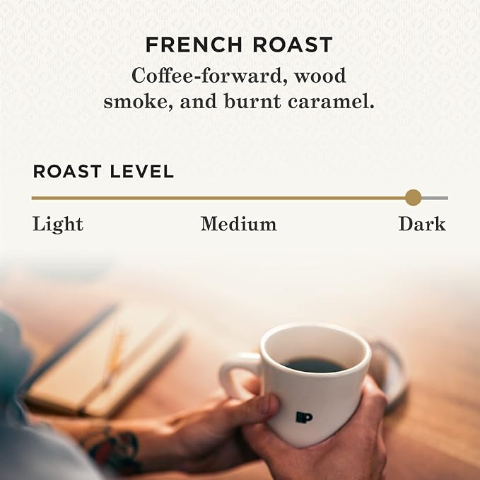 Peet's Coffee Dark Roast Whole Bean Coffee Bundle - Major Dickason's Blend and French Roast 36 Ounces (2 Bags of 18 Ounces)