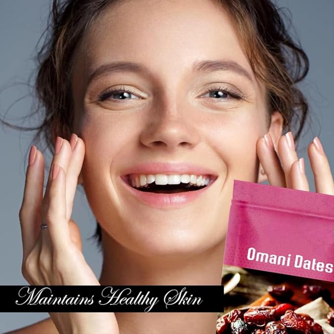 Premium Dates (Omani Dates/KhajoorSoft And Chewy Texture Khajur | Khajoor | No Preservatives | No Added Sugar | Rich in Iron Fibre &amp Vitamins - 200g