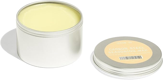 Made In Cookware | Carbon Steel Seasoning Wax 6 Oz | Crafted in Canada | Rice Bran Wax Canola Oil and Grapeseed Oil