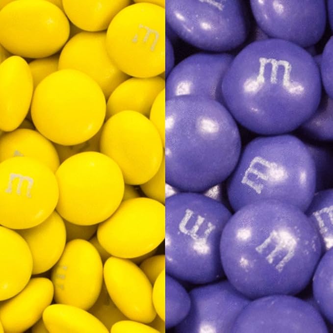 1.5 lbs Purple &amp Yellow M&ampMs Milk Chocolate Candy