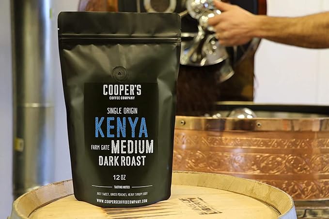 Kenya AA Medium-Dark Roast Coffee Beans Single Origin Ground Coffee Gourmet Coffee - 5lb Bag