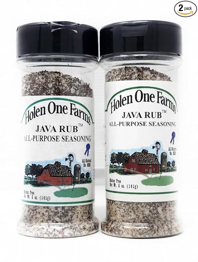 2 Pack of Barbeuce Seasoning Holen One Farms Java Rub All Purpose Spice 5oz