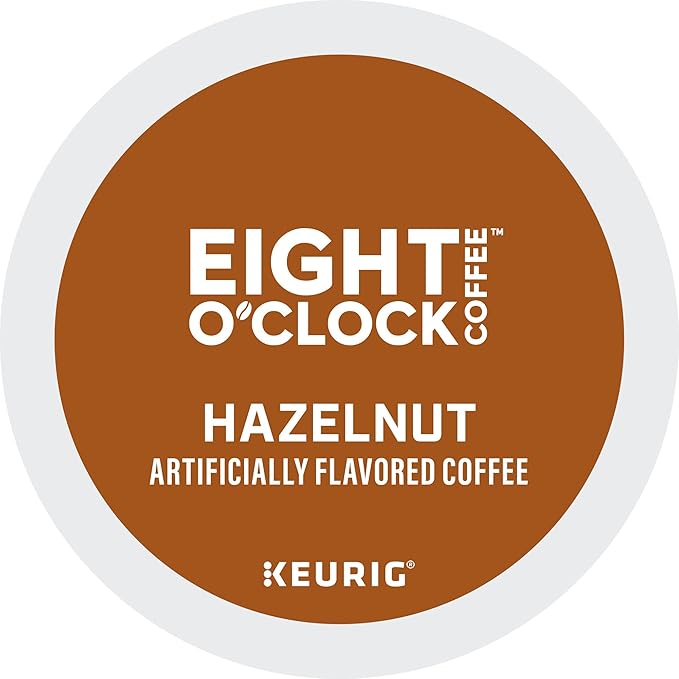 Eight O'Clock Coffee Hazelnut Single-Serve Coffee K-Cup Pods Medium Roast 60 Count